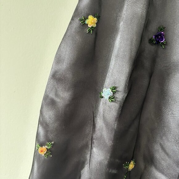 Vintage Papell Boutique Womens Beaded Maxi Dress Size 10 Fairy Y2K Whimsigoth - Picture 9 of 16